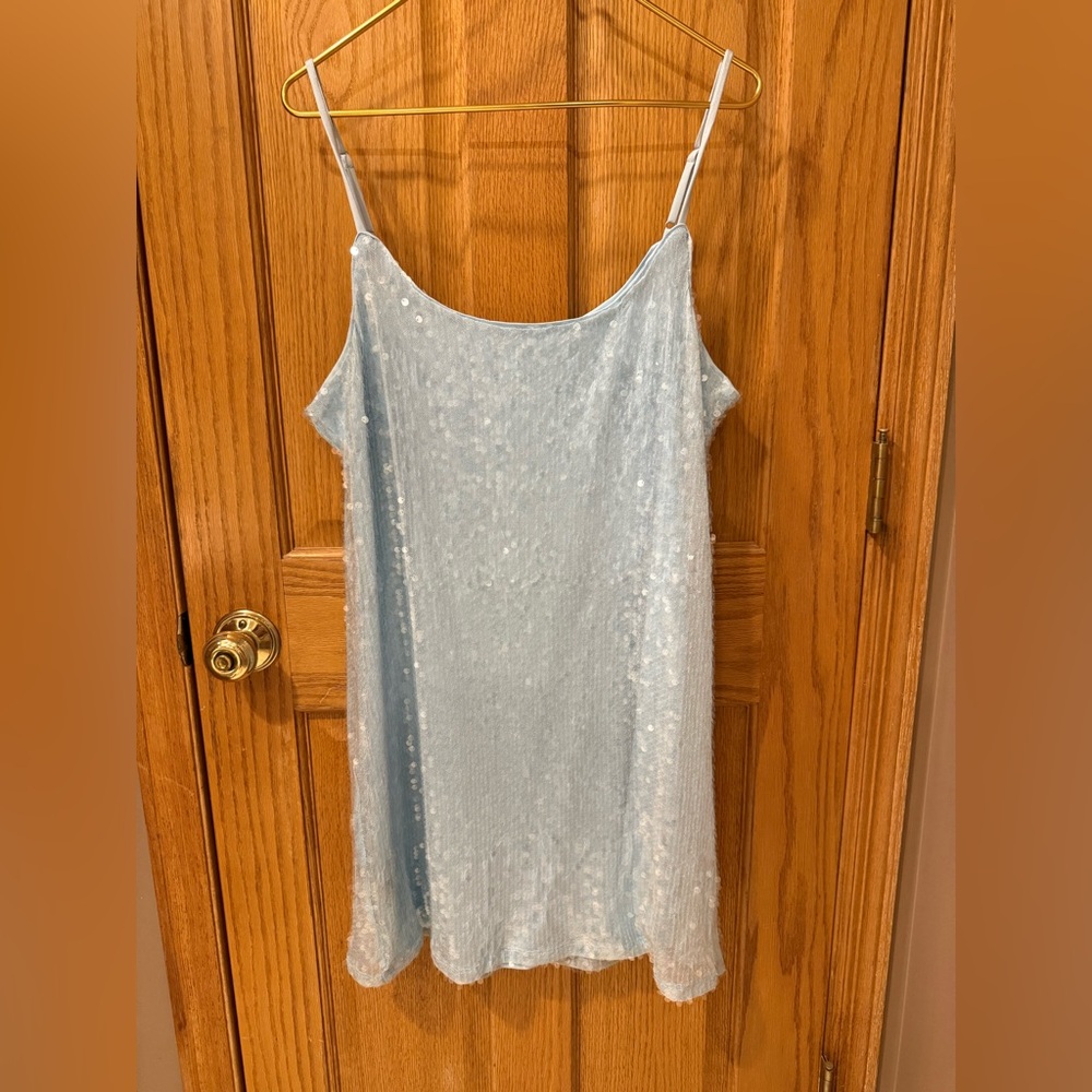 Light Blue Bar lll Sequin Dress